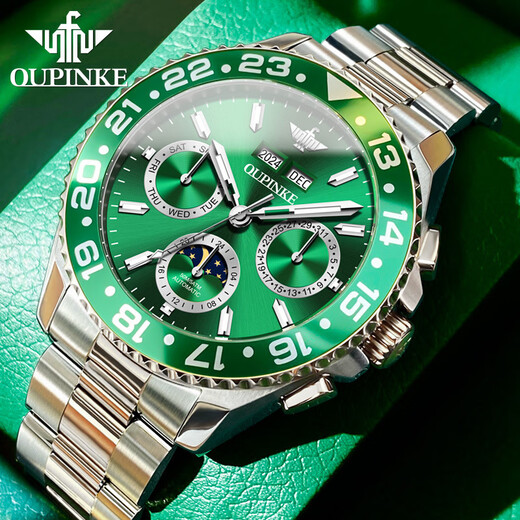 La nouvelle montre mécanique entièrement automatique multifonctionnelle Lumineuse Afficée Perpetual Calendar Men de montre masculine Classement Top Ten Top Ten Top Ten Top Famous Watchs 3271 Ceinture en acier Blue Men