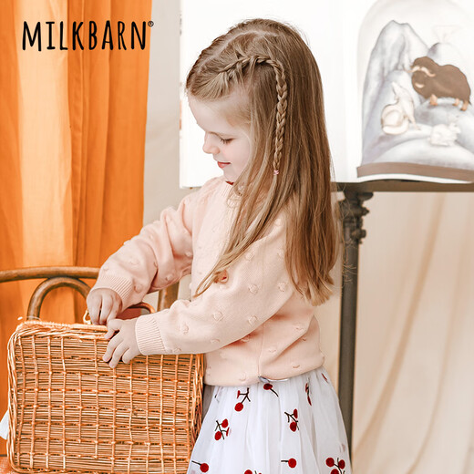 Sweater para niños de Milkbarn Spring and Autumn niños y niñas suéter de algodón de algodón de algodón de algodón top gris 80 cm (12-18 meses-altura de referencia 73-80 cm)