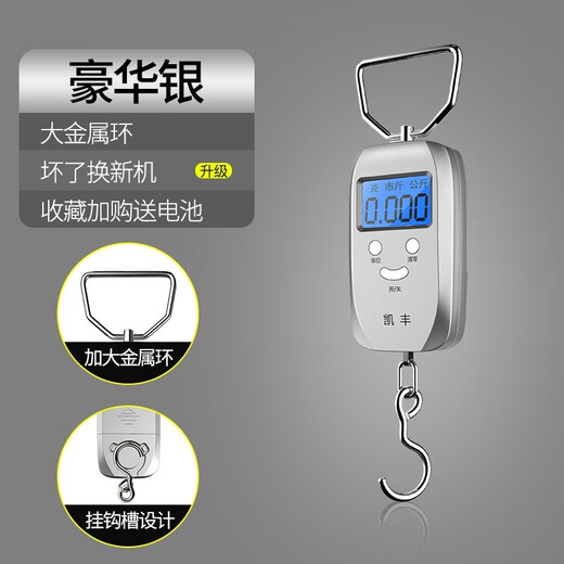 Kaifeng portable scale electronic scale portable scale weighing vegetables express crane scale high-precision luggage scale 50kg