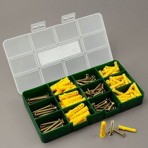 XMSJ household self-tapping screw set expansion screw boxed mixed expansion bolt expansion tube stainless steel screw nail home expansion nail plug 8X40mm 10 sets