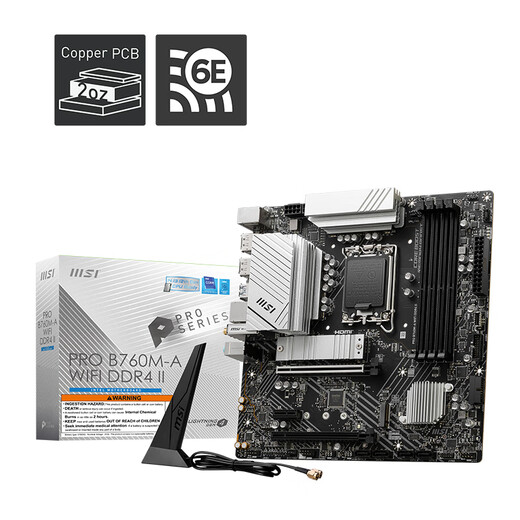 MSI PRO B760M-A WIFI DDR4 II PC motherboard Support CPU 13600KF/12600KF/14600KF (Intel B760/LGA 1700)
