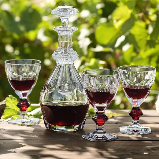 Baccarat Haku Series 1841 Red Wine Glasses Blue Knot Red Knot Gift Transparent + Red Wine Glass