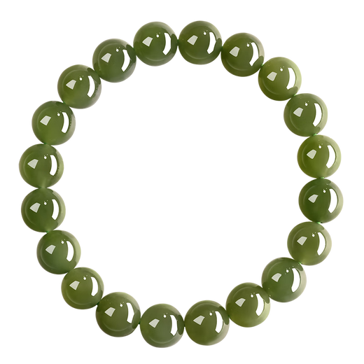 Jiada Baoya Gao Bing Hotan Jade Bracelet Women's Deep Ice Clear Lake Water Green Bracelet Light Luxury Niche Women's Jade Bracelet Jewelry Gift 8mm