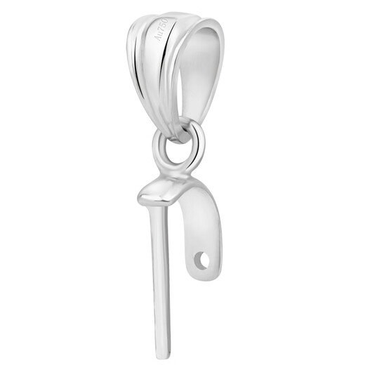 18K gold jade pendant buckle accessories Buddha buckle pendant buckle thickened melon seed buckle gold buckle head oblique hole buckle white gold 18K