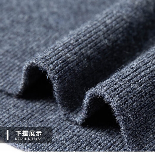 Hengyuanxiang new autumn and winter 100% pure sheep wool men's thickened half-turtleneck sweater middle-aged winter base woolen sweater