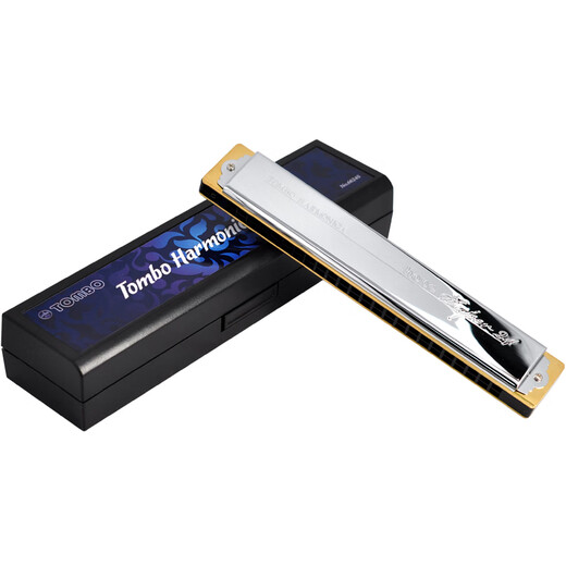 TOMBO 6624S polyphone 24-Loch-Mundharmonika für Erwachsene, fortgeschrittene professionelle Tongbao-Mundharmonika für Anfänger, C-Taste, 24-Loch-kundenspezifischer Kupfergitterstil, Tonnotenmeldung