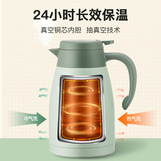 SUPOR thermos kettle household large-capacity kettle 316L stainless steel vacuum thermos bottle hot water kettle thermos boiling water bottle white