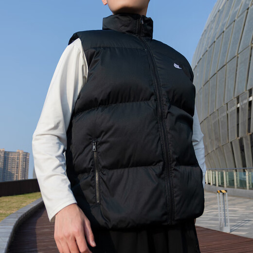 Nike (Nike) Herrenkleidung, Sommersportweste, Laufen im Freien, Fitnesstraining, winddichte und warme Baumwollweste, Pferdeclipjacke, FB7374-010/Vorgeschlagen, eine kleine Größe zu nehmen
