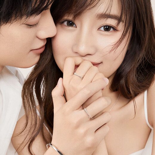 Fanci Fan Qi Mobius couple rings a pair of silver rings birthday confession gift for girlfriend
