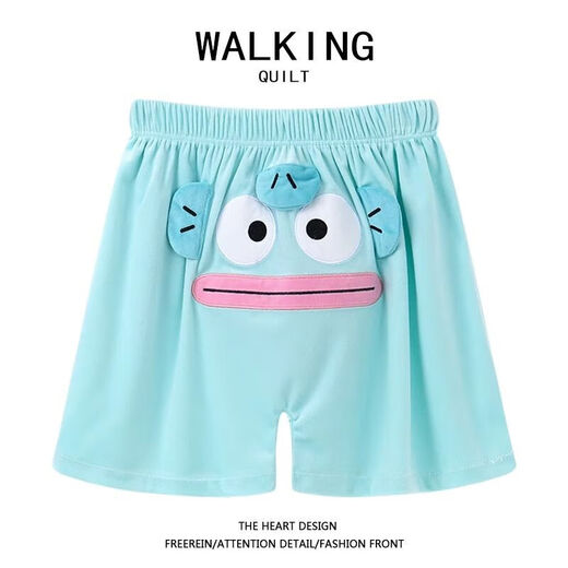 MieLanat Elephant Shorts Men's Summer Funny Cute Loose Couple Piggy Pajama Pants Boys Big Pants Hairy Men Blue Elephant Good Thing for Boyfriend - Pinch and scream - Milk Velvet XL Recommended 110-130Jin Jin is equal to 0.5kg