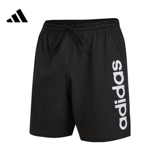 阿迪达斯 （adidas）短裤男裤2025夏季新款运动裤健身训练休闲裤子透气五分裤IC1484 IC0062黑色针织透气 XL