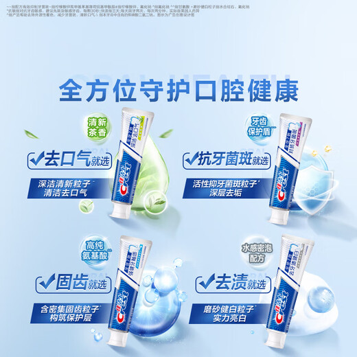 Crest 7-effect specialized research hot-selling list toothpaste stain removal, fire protection, and fresh breath 840gOCC