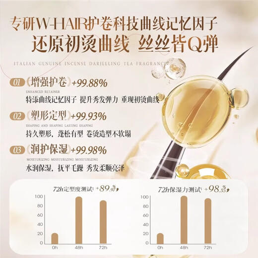 SOCUS elastin for women's curly hair, moisturizing curls, anti-frizz, fluffy styling, long-lasting hair care essence after perm, white tea elastin 350g 1 bottle, natural elasticity, curl protection & freedom of perm