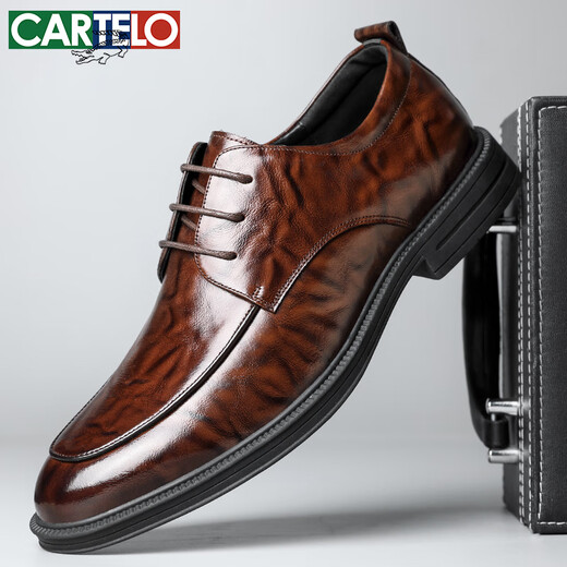 Cartelo British Hand-Hand Head Saper Whide Hombres Menores Hombres de cuero para hombres Choices de cuero para hombres Color 9735 Brown 43