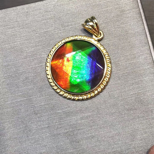Ancient Canadian new other/other natural crystal/semi-precious stone necklace women's ammolite David satellite pendant