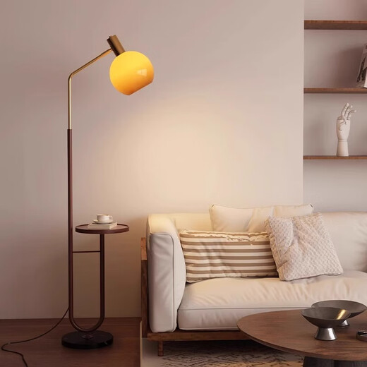 Zhongshuai Nordic Minimalist Stehlampe Wohnzimmer Sofa Seite Nachttischlampe Nachttisch Moderne personalisierte dekorative Ambientelampe Vertikaler einfacher Stil - Schwarze Stehlampe Stufenloses Dimmen