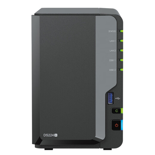 Synology DS224+ quad-core dual-disk flagship network storage server personal private cloud enterprise office home storage LAN shared raid array DS224+6G memory (2G+4G original memory) with 2 4T Synology original hard drives