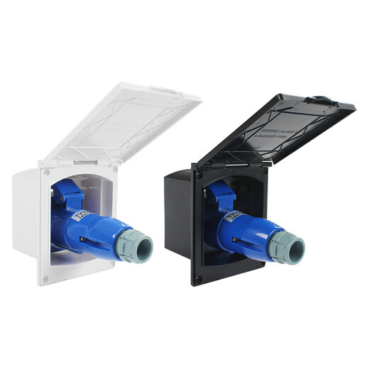RV external mains socket power plug mains interface power interface waterproof external power box 16A32A 16A full blue female plug 010194