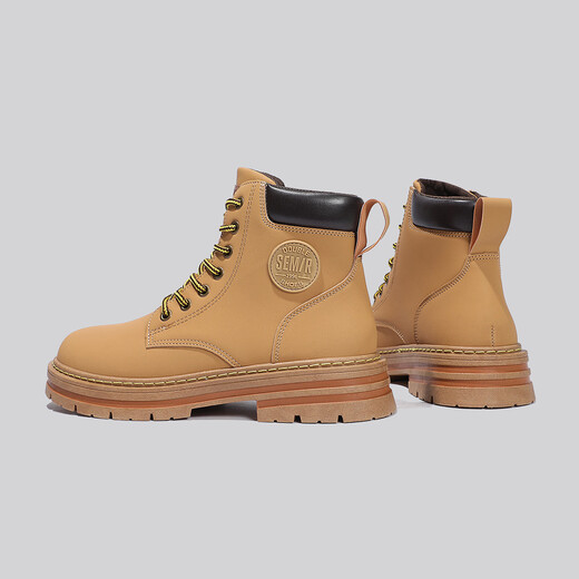 Semir Martin Boots Herrenschuhe im Freien wasserdichte Bergsteigen lässig Retro Work Boots Männer SMTX234011 Yellow 39