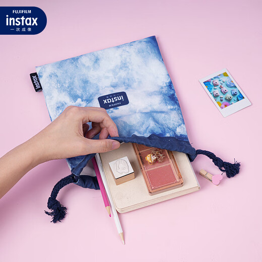 INSTAX Fuji instax camera strap pocket blue halo