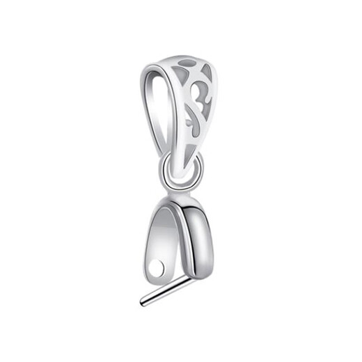 Time Bird 18k gold buckle jade pendant melon seed buckle beeswax pendant clip accessories jade clip button Buddha Goddess of Mercy A A1 K white (thick version)