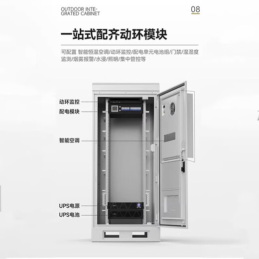 Outdoor integrated cabinet base station communication cabinet constant temperature air conditioning equipment cabinet integrated cabinet waterproof acid rain resistance customization 650*650*1200 does not include air conditioning