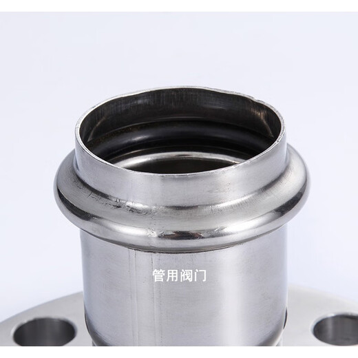 304 thin-walled stainless steel double compression flange adapter flange direct head crimp flange compression pipe fittings 1 series DN15 (inner diameter 16mm) flange 4 holes