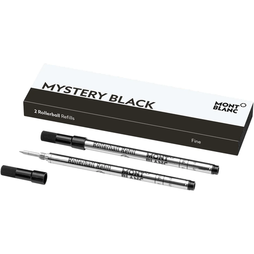 Montblanc Meisterstück Series Ball Ball Pen Signature Pen Black Refill Original Authentic 2 Pack F Tip Valentine's Day Gift Small Box - 2 Pieces in Total