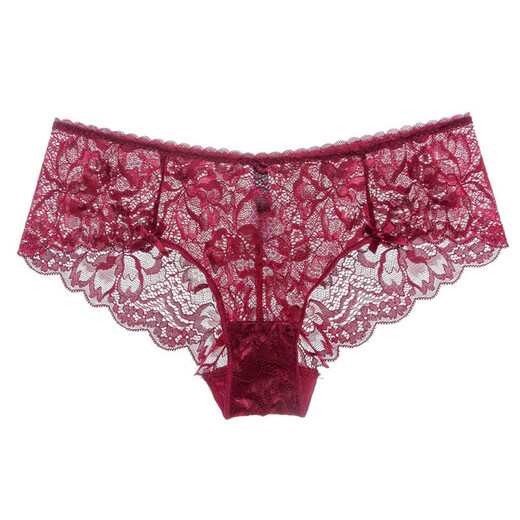 Peitsche Hasen Unterwäsche sexy bequeme hohle Frauen mit niedriger Taille verführerische Spitze Dünne atmungsaktive Slips Bogen 9216nk-grau M (geeignet für Gewicht 95-115jin [Jin gleich 0,5 kg]))