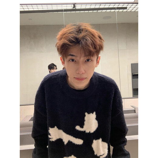 Katuchi cleanfit black cat sweater men's spring and autumn American fashion brand bottoming sweater high-end lazy jacket black XL