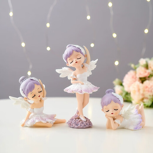 Xixiao Ballet Girl Ornaments Cute Cartoon Bedroom Bedside Table Desktop Children's Princess Room Decorations Small Gifts Ballet Princess Swan Lake