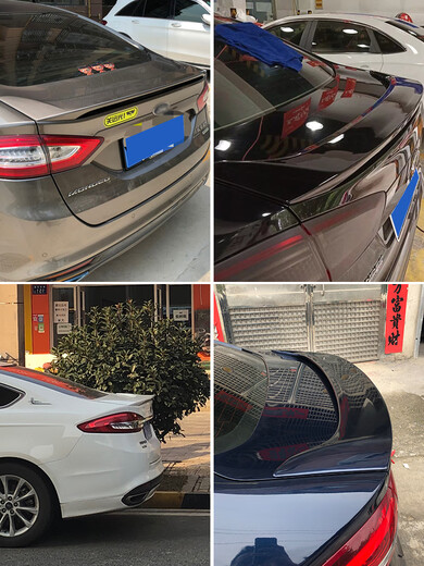 Qianchijia is suitable for 13-22 Ford new Mondeo rear wing modification, sports large pressure tail 07-15 old model winning carbon fiber 13-22 Mondeo Tanzanite Blue