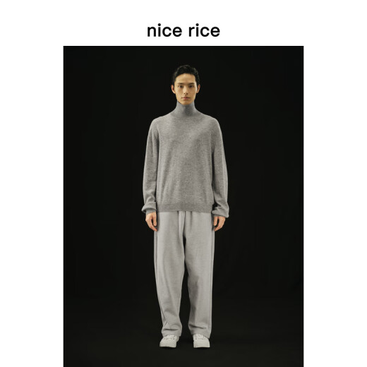 
nice rice good rice r. Series 500G cotton straight-tipped casual trousers [same style in the mall] NCQ12027 black (500g) L