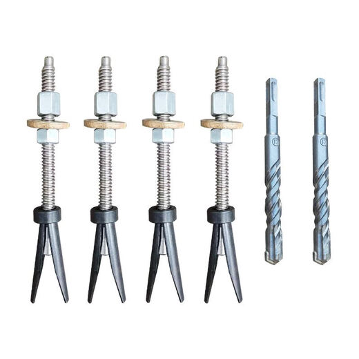 Stainless steel coarse-tooth rhinestone expansion screws can be reused with two pieces of three-piece water drill brackets to fix and explode. Three-piece standard version 4 pieces + 2 17 square drill bits.