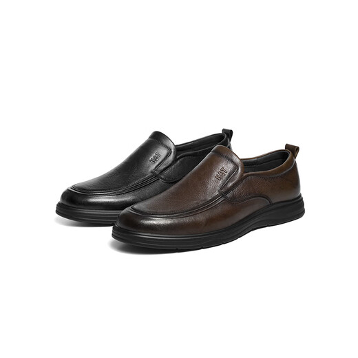 
Red Dragonfly Casual Leather Shoes 2025 Spring New Men's Genuine Leather Shoes Business Middle-aged and Elderly Daddy Shoes WTA15051 Black 40
