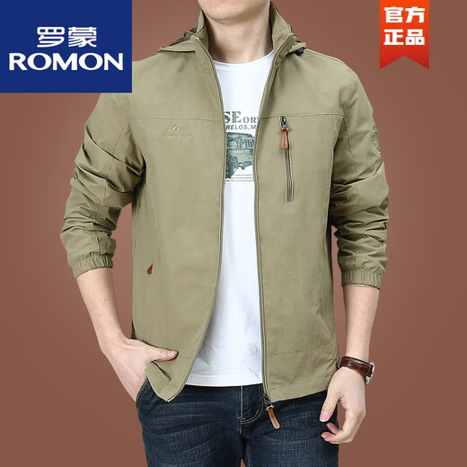 罗蒙（ROMON）户外男士外套秋冬季2025新款中年男装秋装上衣服加绒夹克男春秋厚 9898黑色 款 加绒 M