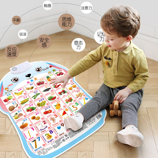 Póster de audio de educación infantil para niños Fotos de alfabetización infantil Juguetes cognitivos de un año Lectura Voz Animal Piegas de pared Pinyin Digital [People + Animals]