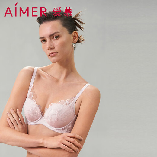 Admiration Underwear Bra Women's Spring and Summer New Perfume Lily 3/4 Water Bag Mold Cup Bra Thickened AM149281 Peony Powder 3PD 70A