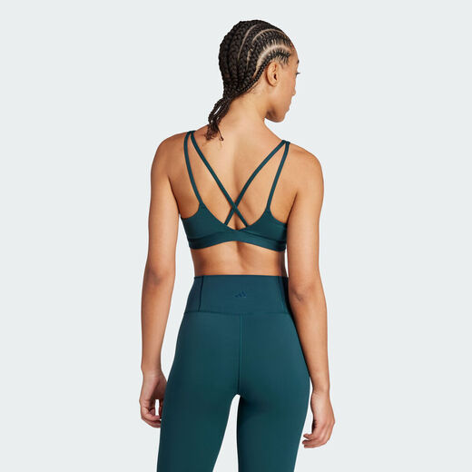 Adidas Top Sports Women's Yoga Pilates Quick-drying Cool Soft Skin Feel Nude Sports Bra JL5492 L