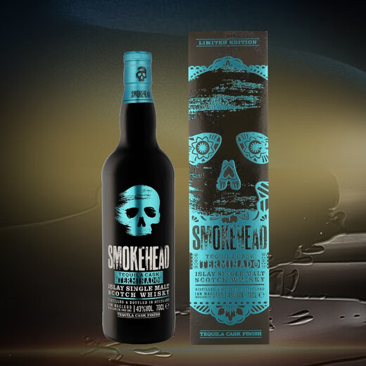 SMOKEHEAD 苏魔克烟头 龙舌兰桶 苏格兰 威士忌 700ml 43度 礼盒装