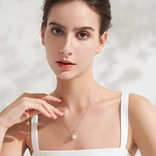 Tahitian 18K gold pearl pendant 11-12mm high-gloss freshwater Edison pearl necklace light luxury jewelry for girlfriend