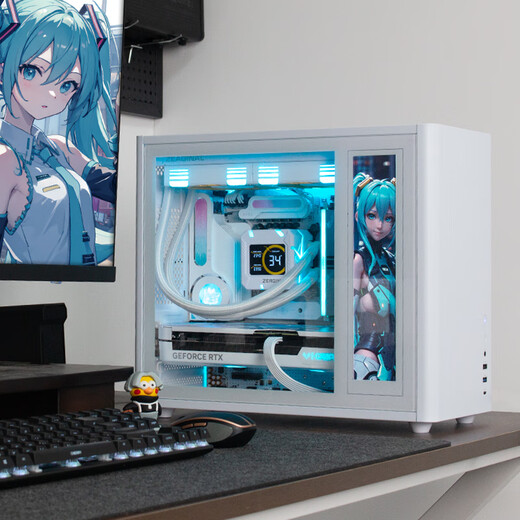 MAXSUN intel Ultra7 265KF/RTX5080/5070/5060TI pure white mini ITX desktop assembly computer host e-sports game live broadcast DIY design complete machine configuration 丨U7 265K丨 barebone system