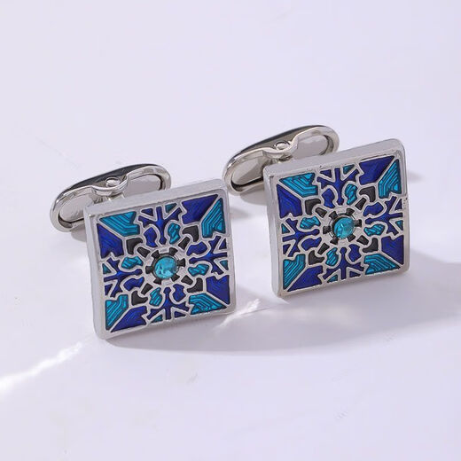 PEARL DIARY new men's business formal buttons men's and women's suit shirt cuffs simple style French shirt cuff buttons 17# blue picture (pair) 1 piece