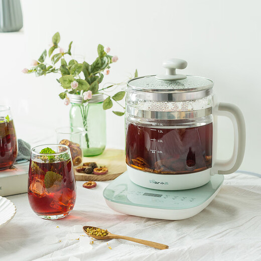 Bear health pot household multifunctional fully automatic thermal insulation thickened glass bird's nest pot health office small scented tea brewer constant temperature electric kettle with filter tempered glass panel (no filter) YSH-C15F1 1.5L