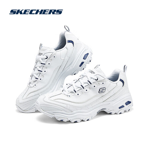 Skecher kleiner weißer Bär atmungsaktives Paar Männer kleine weiße Schuhe erhöhte dicke Sohle vielseitig Retro lässig Daddy Schuhe Sportschuhe Sport Schuhe