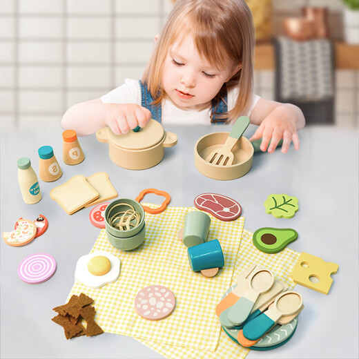 Chengliu Simulation Kochhaus Kinderküche Spielzeug Holzsimulation Küchenwaren Kochkochkoch -Kochen Kombination Geschenk Tee Sets Haus