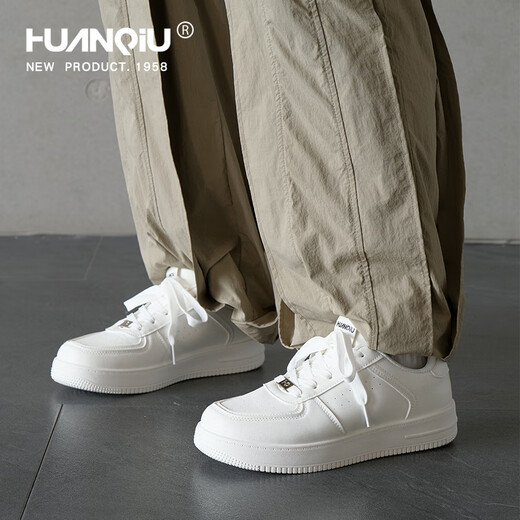 Global Air Force White Shoes Men's 2025 Spring New White Bailiu Korean Style Sports and Casual Couple Board Shoes Men's Shoes 829 White [Couple Men's Style] 39
