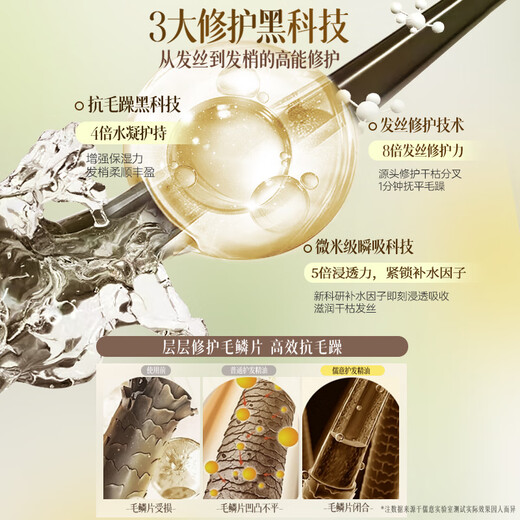 Ruyi (RUYI) no-wash hair care essential oil 135ml hair dye anti-dry and frizzy perm curly hair repair conditioner for men and women with long-lasting fragrance