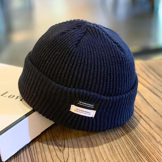 Hjzh Hut Herren Herbst und Winter vielseitig viel kalte Hut gestrickt Melonleder Hut