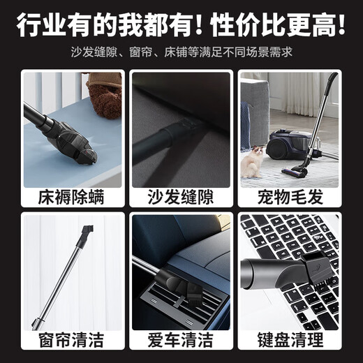 苏泊尔（SUPOR）吸尘器卧式家用手持大吸力地毯沙发清洁开荒保洁大功率有线吸尘除螨多功能强力宠物除尘机一键收线 EVCC-89A